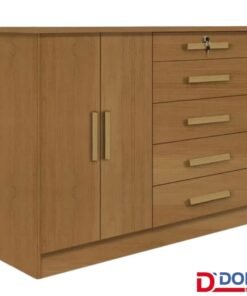 Cômoda 5 Gavetas 2 Portas New Athos Cinamomo D Doro