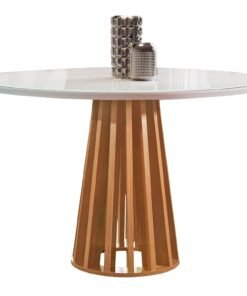 Mesa de Jantar Berlim 1.00x1.00 Redonda - Cinamomo/Off White