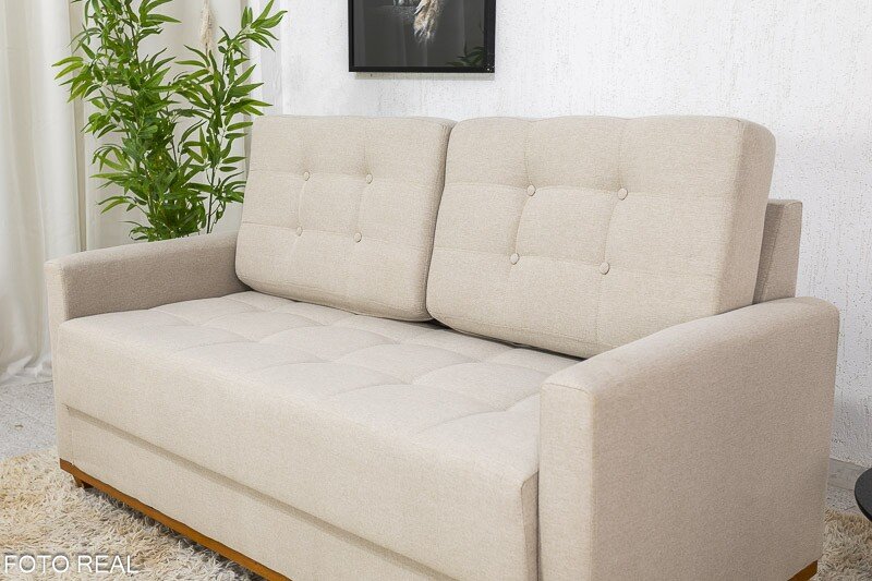 Sofá 3 lugares Living Áustria Linho Bege A57 Larg. 1.70m - Imagem 3