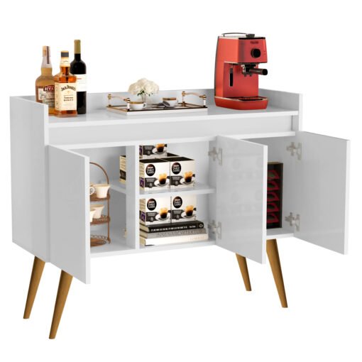 Buffet 3 Portas Gold Branco/Mel/Branco – MÓVEIS PRIMUS - Imagem 9