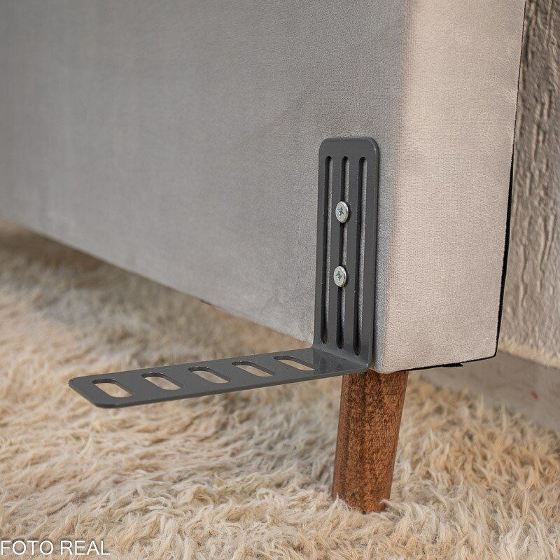 Cabeceira Casal Portinari Veludo Prata Larg. 1.40m - Imagem 5