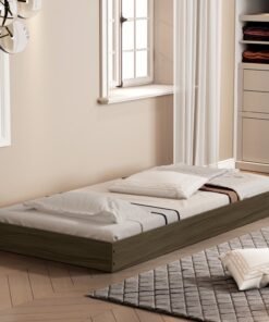 Cama Auxiliar Solteiro Mili Castanho - MADEC/VJ MÓVEIS