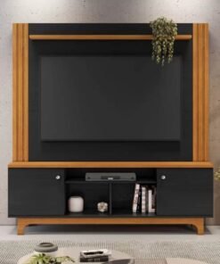 Home Bálsamo Cinamomo/Preto C/ Detalhe Ripado TV até 65 Polegadas Larg. 1.50m - JCM