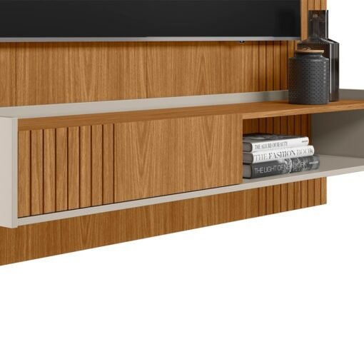 Painel Home até 65" Dublin Nature/Off White - LINEA BRASIL - Imagem 5