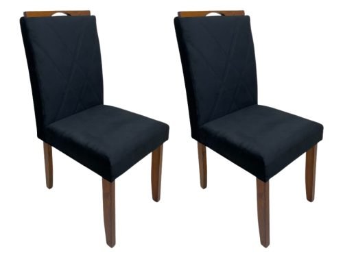 Conjunto Cadeiras Califórnia 2 unidades - Cinamomo/Preto