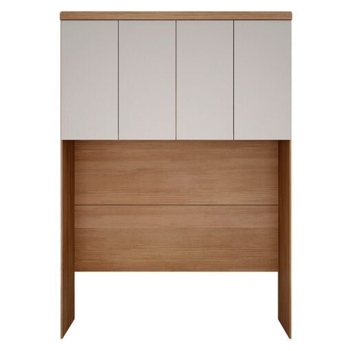 Modulado Aéreo Rizon Cumaru/Fendi Fosco 4 Portas 2 Prateleiras 100% MDF Larg. 1.67m - Novo Horizonte