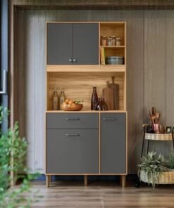 Kit Cozinha Erva Doce 90 Freijó/Chumbo - NICIOLI