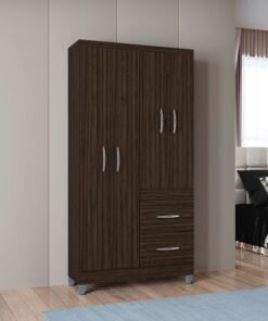Guarda-Roupa 4 Portas Milão 0,91 m Chocolate - POQUEMA