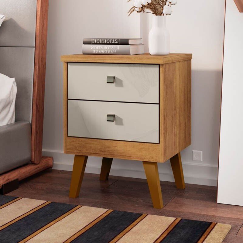 Mesa de Cabeceira Thor Cedro/Areia Rud Rack