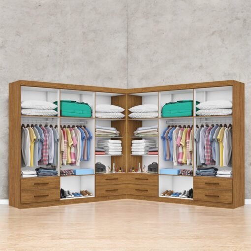 Closet Hércules 1,77 m x 1, 77 m Cinamono - CARIOCA MÓVEIS