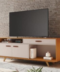 Rack até 65" Ímpar Cinamono/Off White - JCM MOVELARIA