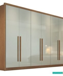 Roupeiro Casal Robust Plus Cumaru/Fendi 6 Portas 6 Gavetas 100% MDF Larg. 2.76m - Novo Horizonte