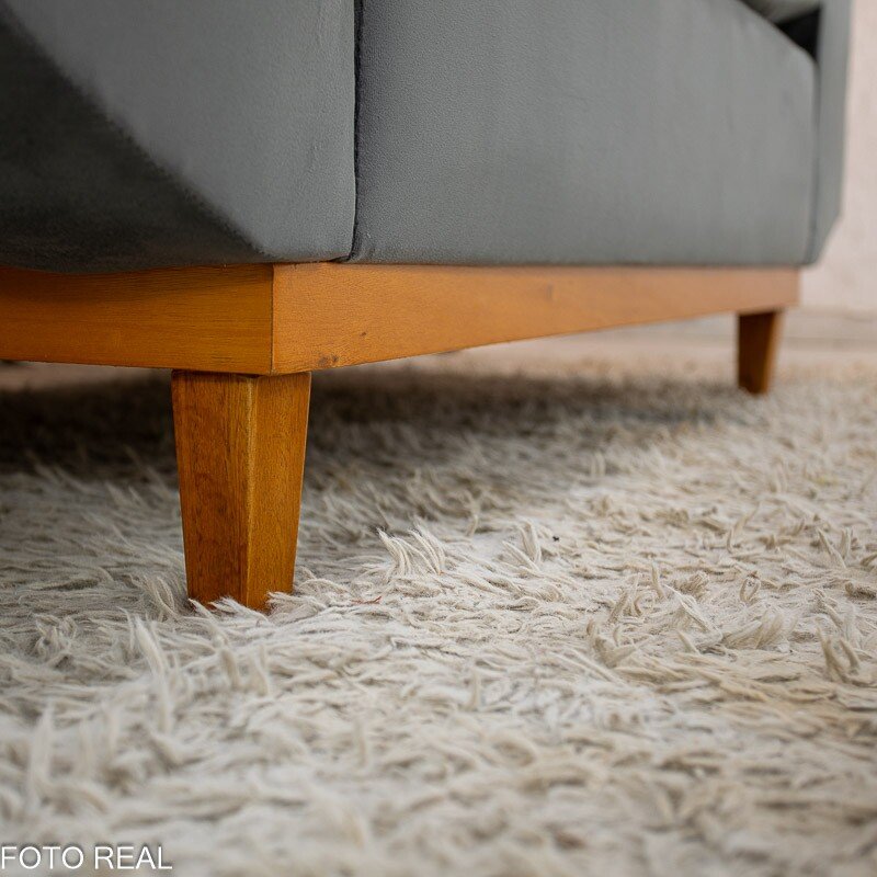 Sofá 2 lugares Bélgica Veludo Cinza Larg. 1.60m Cinza - Imagem 6