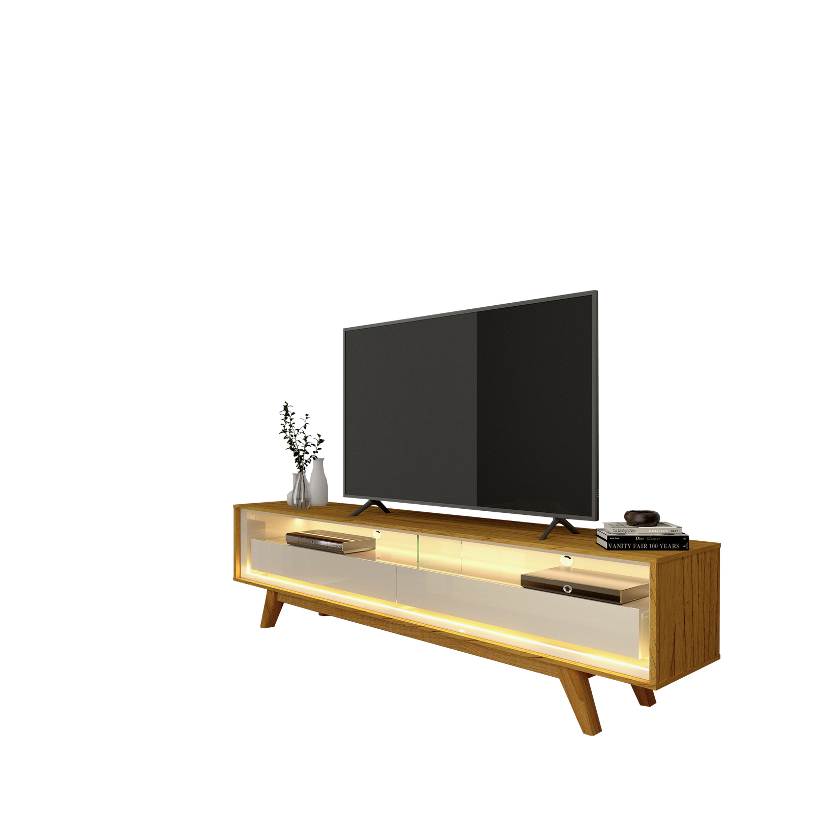 Rack até 65" Requinte 172 Naturale/Off White - GELIUS - Imagem 2