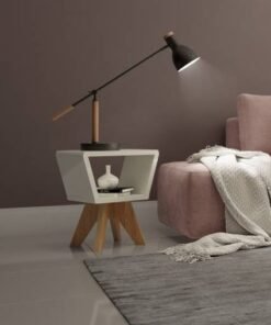 Mesa de Canto TB713 OffWhite/Freijó – DALLA COSTA