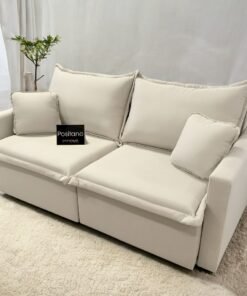 Sofá Cama Retrátil Positano 1,80 m Linho Marfim 12 - INNOVE ESTOFADOS