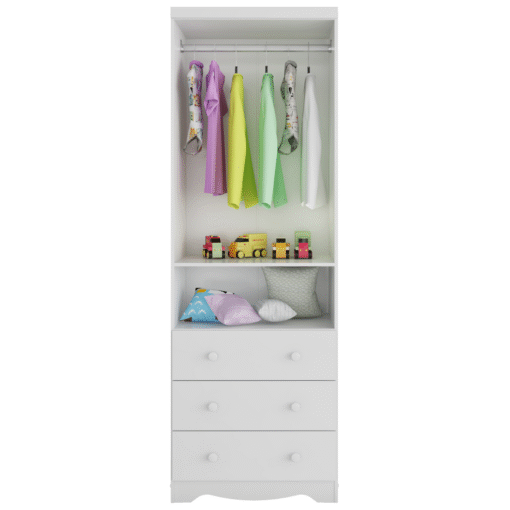 Guarda-Roupa 2 Portas Tedy Branco Brilho - PEROBA MÓVEIS - Imagem 6