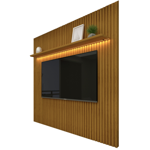 Painel até 75" Nobre Ripado 185 Naturale - GELIUS - Imagem 3