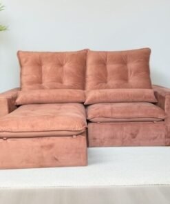 Sofá Retrátil e Reclinável Malu 2,50 m Ferrugem – D’VITRINE ESTOFADOS