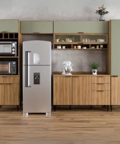 Cozinha 5 Peças Paris Nogal Manchester/Verde Matte - BATROL MÓVEIS