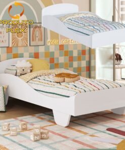 Cama Solteiro Sol Branco Brilho - PEROBA MÓVEIS