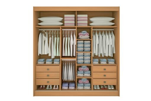 Guarda-Roupa 2 Portas Titanium 2,20 m Cinamono/Off White/Cinamono – D’DORO MÓVEIS - Imagem 3