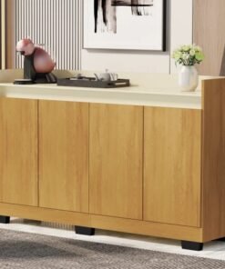 Buffet 4 Portas Real Mel/Pérola - MÓVEIS PRIMUS