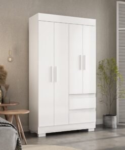 Guarda-Roupa 4 Portas Maya 0,998 m Branco - ACP MÓVEIS