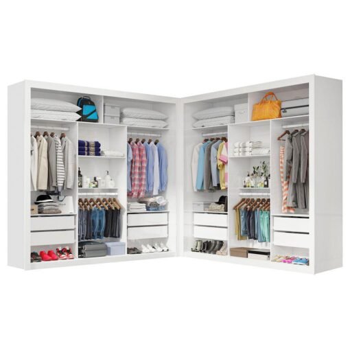 Closet Veneza/Clara/Berlim 1,855 m x 1,855 m Branco – CARIOCA MÓVEIS - Imagem 4