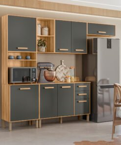 Cozinha Maria Flor Freijó/Chumbo - NICIOLI