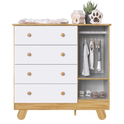 Cômoda Pingo Amêndoa/Branco Brilho – PEROBA MÓVEIS - Imagem 2