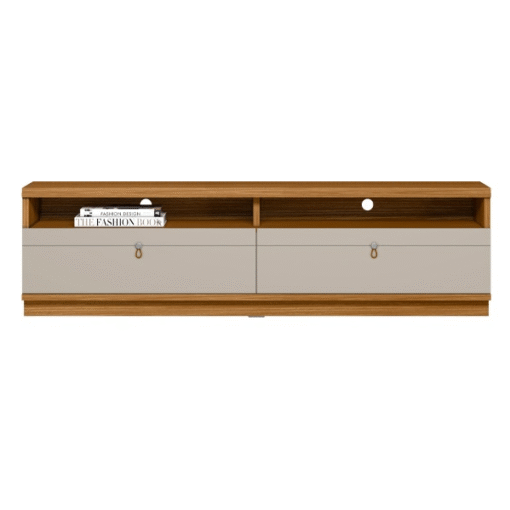 Rack até 70" Ouro Preto Nature/Off White - LINEA BRASIL - Imagem 3