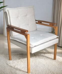 Poltrona Belíssima Linho Bege - JOSEBE DECOR