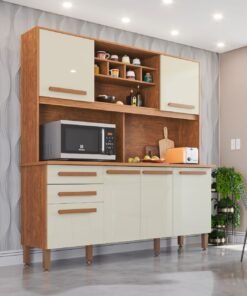 Kit Cozinha Luna/Lara Prime 1,62 m Cinamono/Off White - IMOP