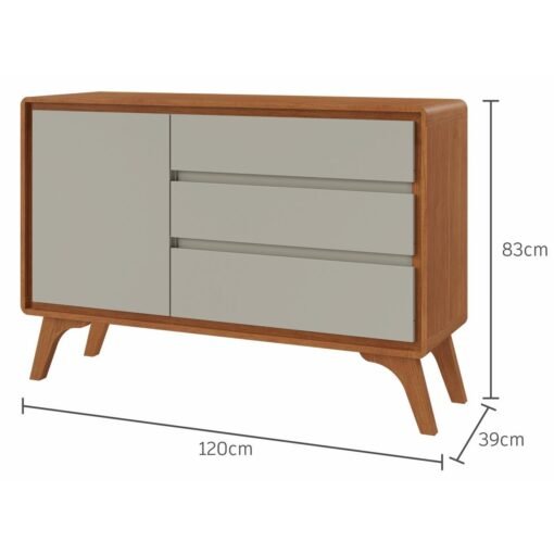 Buffet Sinus 1,20 m Naturale/Off White - MAVAULAR - Imagem 3