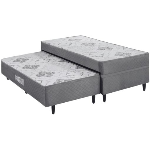 Cama Box Solteiro com Auxiliar Prestige D28 Molas Ensacadas - ECOTEC - Imagem 2