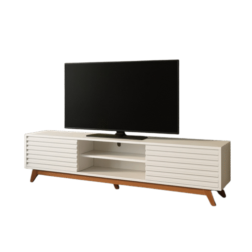 Rack até 60" R515 Off White/Freijó - DALLA COSTA - Imagem 4