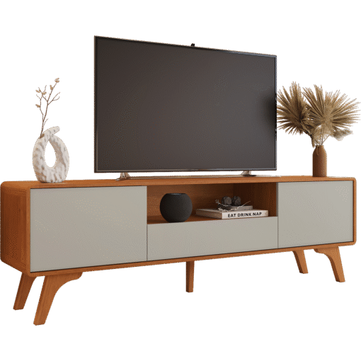 Rack até 75" Sinus Naturale/Off White - MAVAULAR - Imagem 5