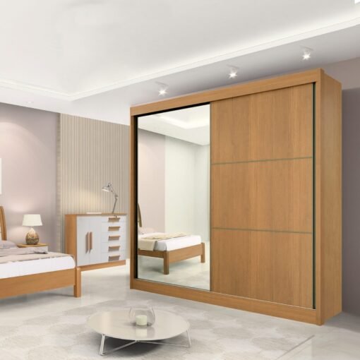 Guarda-Roupa 2 Portas Titanium 2,20 m Cinamono/Off White/Cinamono – D’DORO MÓVEIS - Imagem 2
