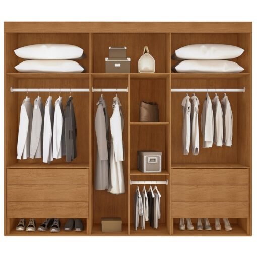 Guarda-Roupa 6 Portas Pernambuco 2,73 m Naturale/Off White - RUFATO - Imagem 3