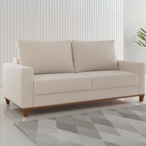 Sofá Living Palazo/Felícia 1,80 m Linho Inox – VIERO MÓVEIS - Imagem 4