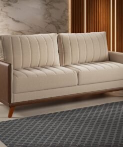 Sofá Living 2,00 m Conceito/Concept Linho Bronze – VIERO MÓVEIS