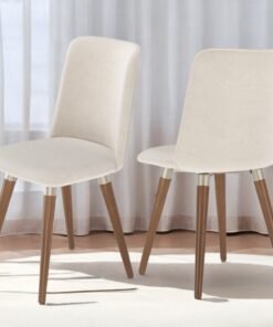 Kit 2 Cadeiras Giratória Dakota M2 (Off White linked 02) Linho Bege – MÓVEIS PROVÍNCIA