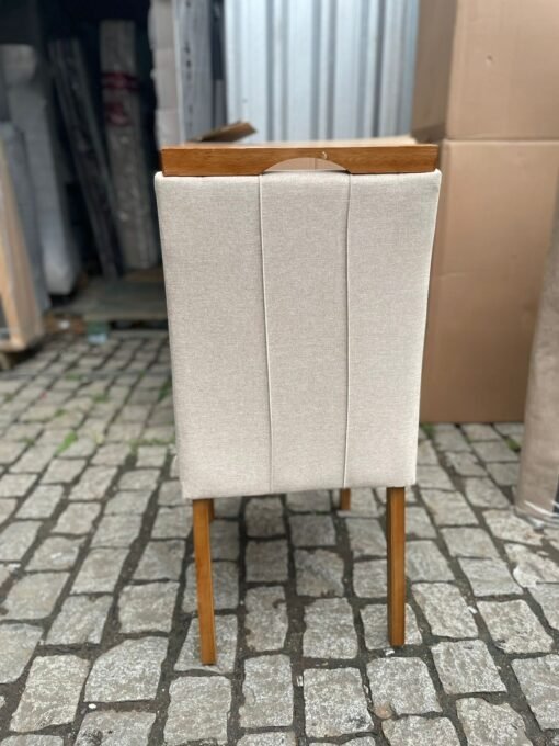 Kit 2 Cadeiras Sophia/Capri Mel/Linho Cinza Prata e Bege 206 – WM DECOR - Imagem 5