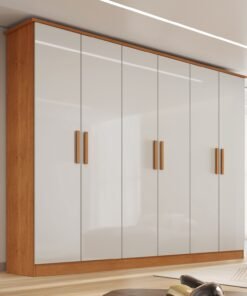 Guarda-Roupa 6 Portas Nina 2,12 m Nature/Off White – BIANCHI