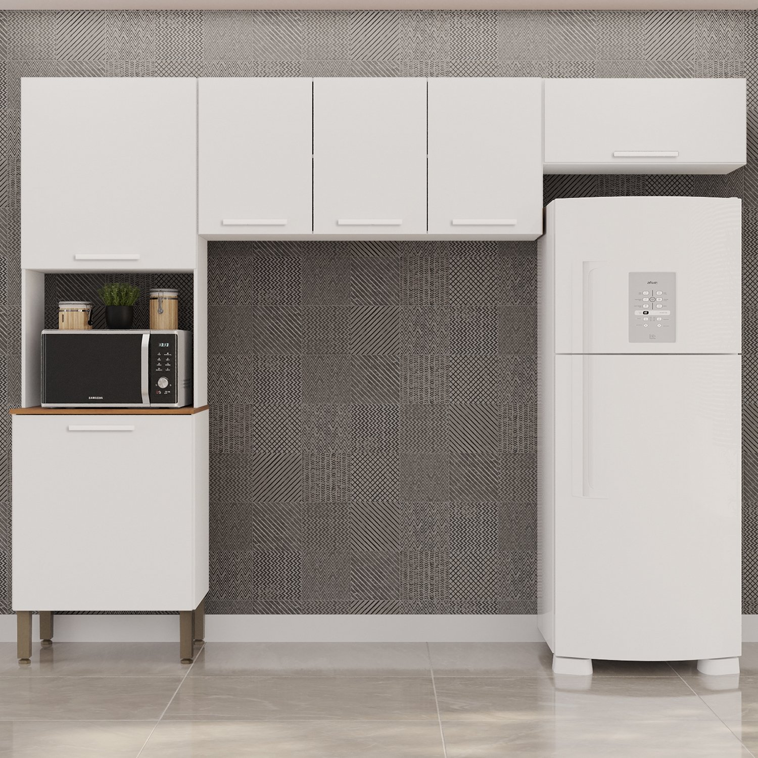 Cozinha 3 Peças New Valência (S/Balcão) – SALLÊTO
