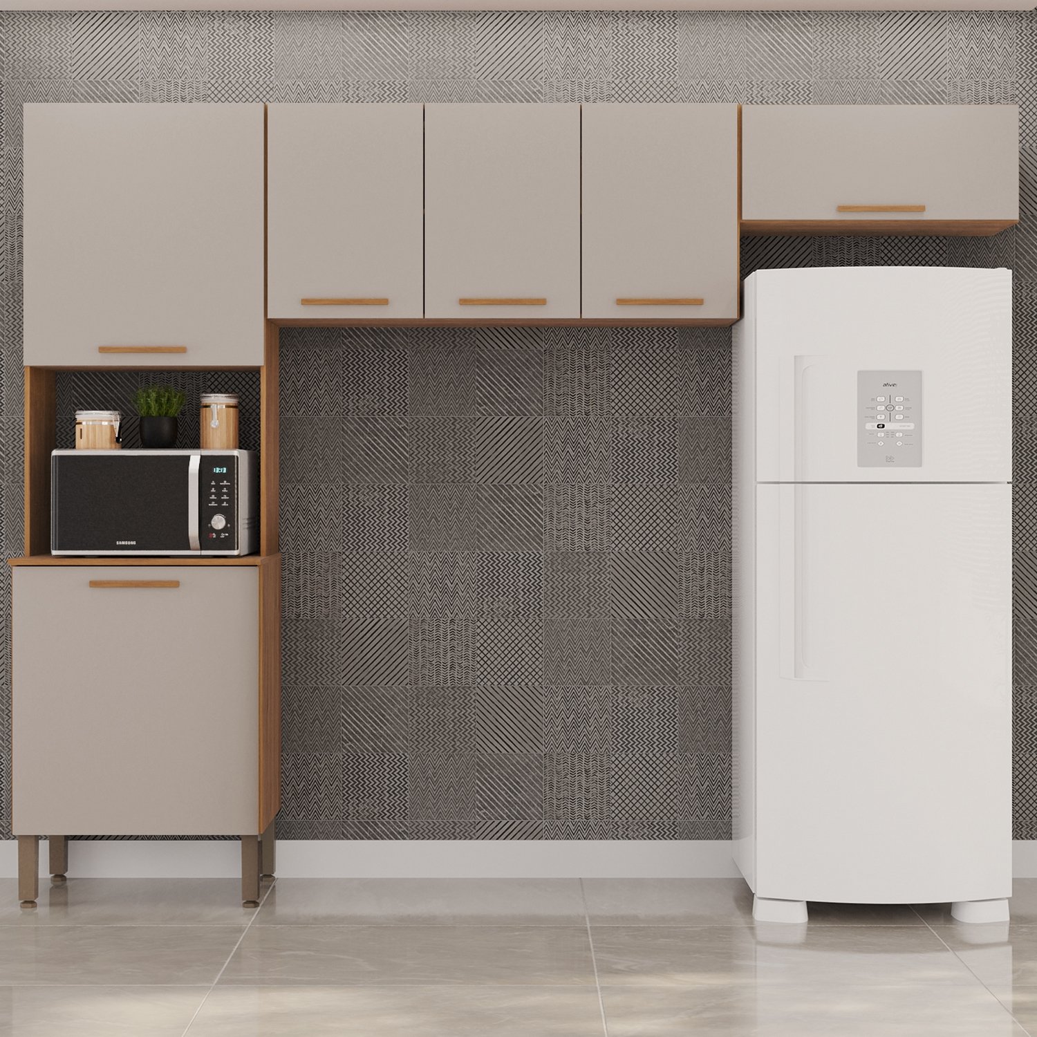 Cozinha 3 Peças New Valência (S/Balcão) – SALLÊTO - Imagem 2
