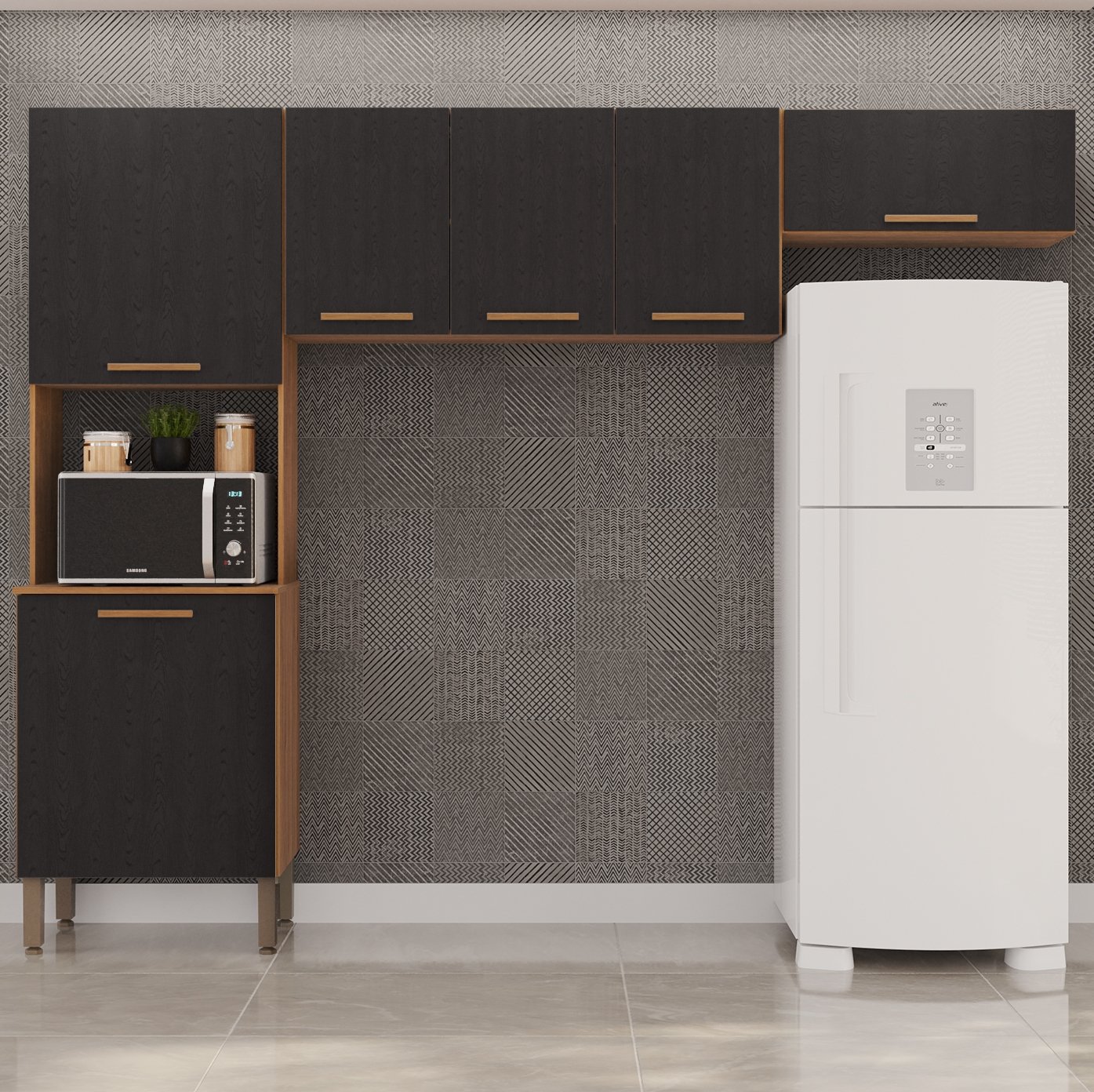 Cozinha 3 Peças New Valência (S/Balcão) – SALLÊTO - Imagem 4