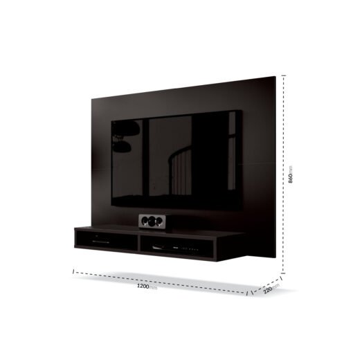 Painel até 43" Fox New Preto - EDN MÓVEIS - Imagem 3