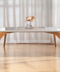 Mesa Tiradentes 120 Imbuia Natural/Vidro Off White - MARKA MÓVEIS